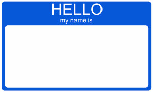 Blue Nametag